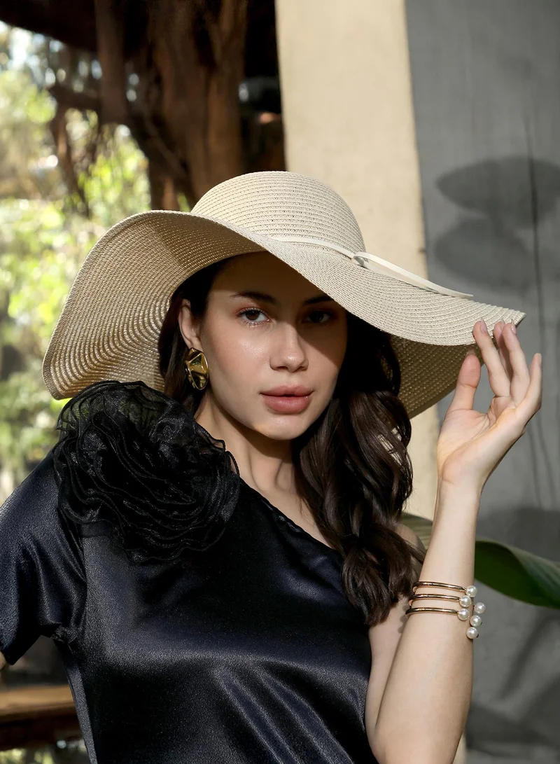 Haute Sauce  Women's Maddalena Sun Hat - Cream White for Women | Best Price UAE