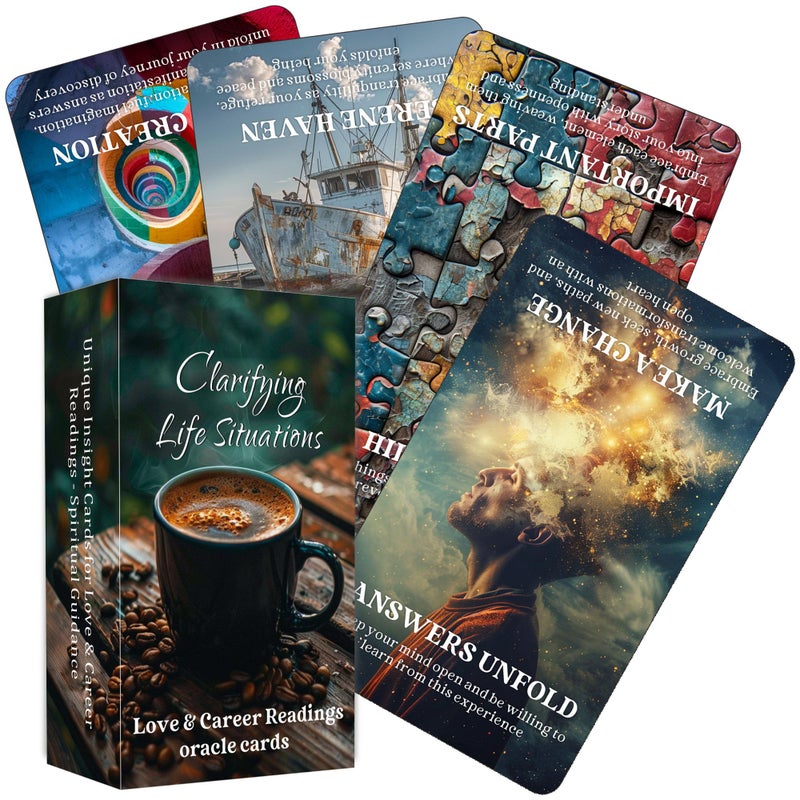 DPEHAKMK Clarifying Life Situations Oracle Cards Love and Career Oracle Deck for Beginners Cover All Areas in Life Love Spiritual Journey and Career - Image 3