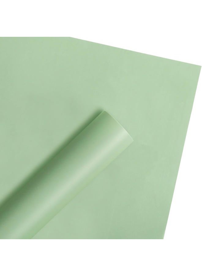 WRAPAHOLIC 20 Sheets Flower Wrapping Paper - 22.4 x 22.4 inch Pure Light Green Water-Resistant Floral Bouquet Wrapping Paper, Florist Supplies Packaging for Wedding Birthday Gift DIY - Image 4