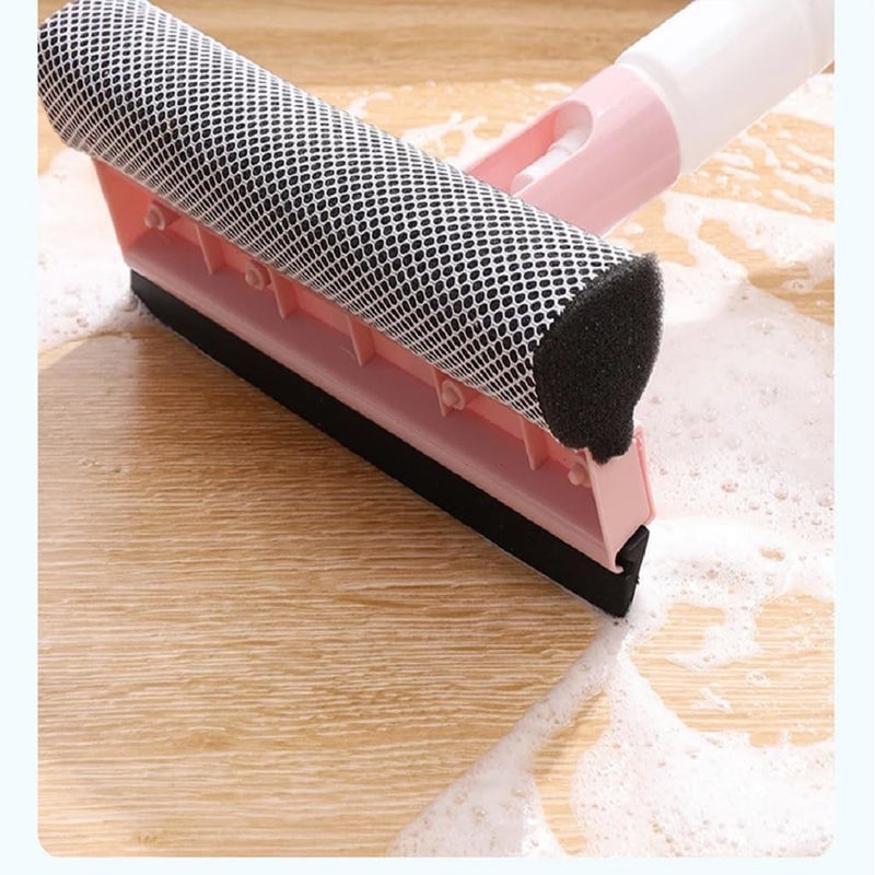 3 in 1 Window Cleaner Water Spray Cleaning Brush Brush with Wiper Scraper Bottle Glass Clean Squeegee Spray Scrape Wipe  - Image 4