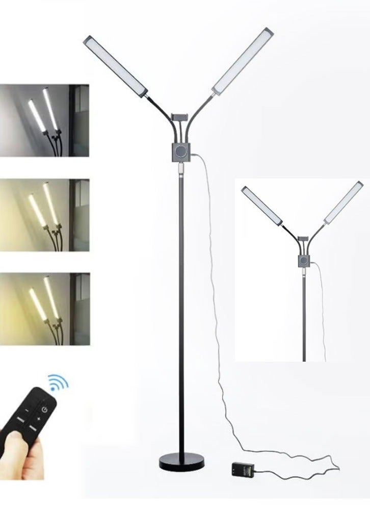 Flexible Double Arms Dimmable Light, LED Video Light, With Phone Holder, Dimmable Function, for Makeup Artists, Lash/Beauty Services, Eyebrow Tattooing, Studio Video/Photographic Use - Image 1