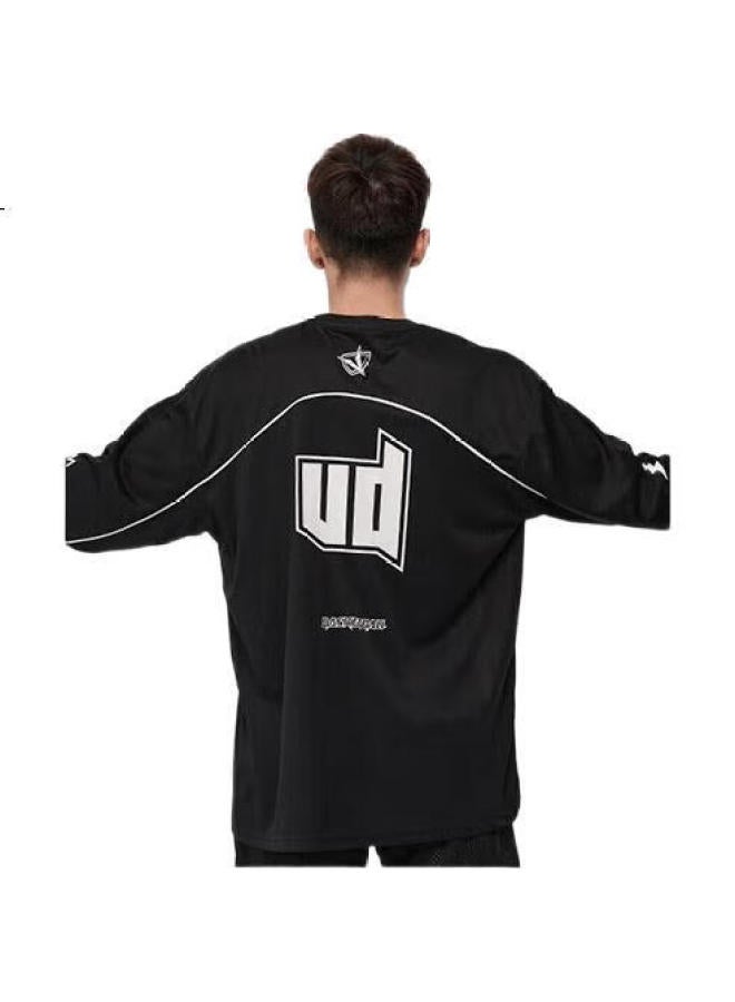 Veidoorn Pokemon Collaboration Long-Sleeve Ice Silk Basketball T-Shirt, American-Style Basketball Running Outdoor Breathable Pikachu, Black, Xl - Image 3