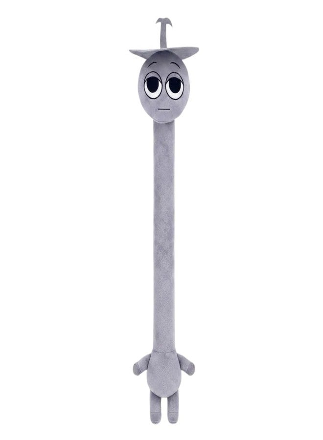TechMax Solution Silver Cone Hat Long Neck Plush Gray Vintage Cartoon Toy - Image 1