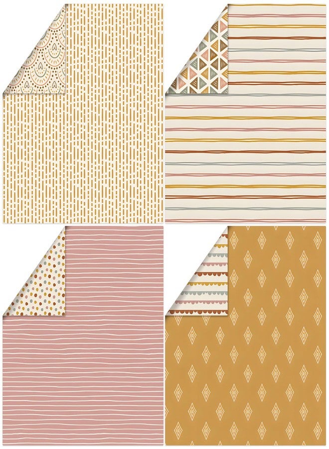 WLXTREE Boho Pattern Scrapbook Paper,24 Sheets 12 Designs Folded Flat Scrapbooking Paper Double Sided Colorful Decorative Craft Scrap Book Paper For Card Making Art Photo Album,12x12 Inch - Image 3