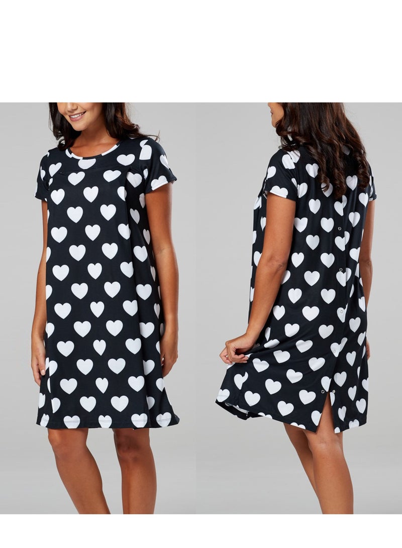Polka Dot Printed Maternity Dress - Image 2