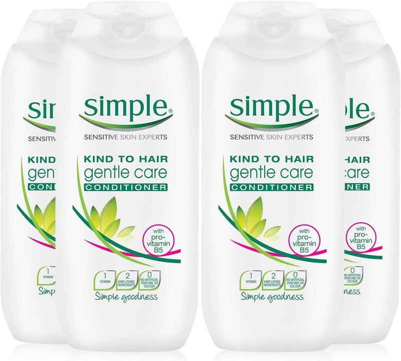 Simple kind to hair gentle care conditioner 200ml Pack of 4