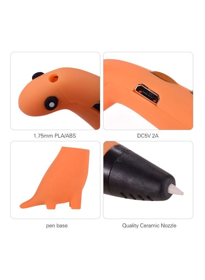 NIBEMINENT Dinosaur 3D Printer Pen Orange/Black - Image 5