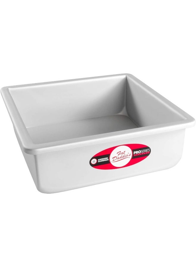 Fat Daddio's بان كعكة الجبن المربعة من فات ديديو PSQCC-883، 8 × 8 × 3 بوصة، فضي - Image 2