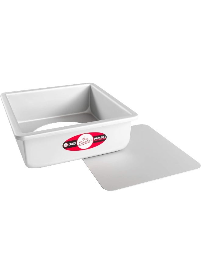 Fat Daddio's بان كعكة الجبن المربعة من فات ديديو PSQCC-883، 8 × 8 × 3 بوصة، فضي - Image 1
