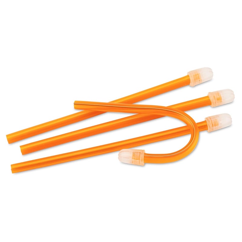 Practicon Orange Total Comfort Colorflex Disposable Saliva Ejectors, with Cushioned Flexible Tip, Soft Tip Aspirators, Dental Evacuation Suction Tips, 100 Pack - Image 2