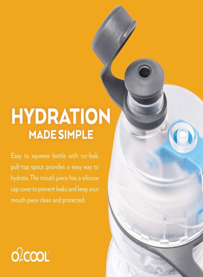 أو2 كول زجاجة مياه O2COOL Mist N Sip 2 في 1، سعة 20 أونصة (عبوة من قطعتين بتصميم كرة القدم)، زجاجة رياضية قابلة لإعادة الاستخدام مع فوهة سحب علوية ومعدل تدفق عالٍ - خالية من مادة BPA، معزولة، خفيفة الوزن - Image 4