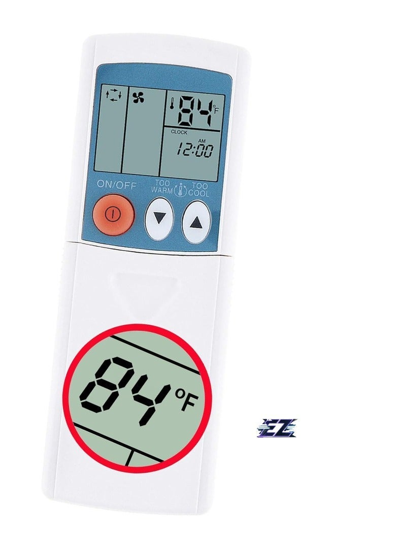 Gulf Trend Replacement Remote Control Compatible with Mitsubishi Electric Mr. Slim Air Conditioner Models MSZ-HM18NA-U1, MSZ-HM24NA-U1, MSZ-WR24NA-U1, MUZ-HM18NA, MUZ-HM24NA – Fahrenheit Display – Includes Battery - Image 2