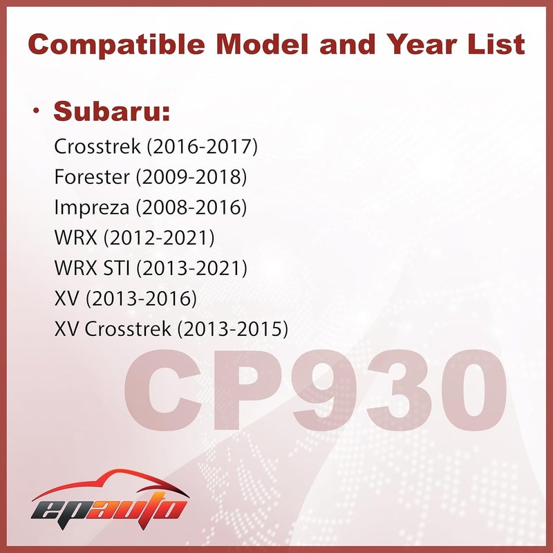 EPAuto CP930 (CF10930) Cabin Air Filter Replacement for Subaru Forester (2009-2018), WRX (2012-2021), WRX STI (2013-2021), Impreza (2008-2016), Crosstrek, XV Crosstrek (2013-2017) - Image 2