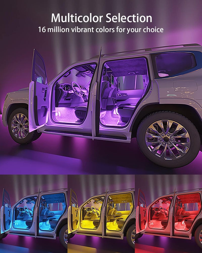 Keepsmile Interior Car Lights Accessories APP Control with Remote Music Sync Color Change RGB Under Dash Car Lighting with USB Charger 12V 2A Led Lights for Jeep Truck - Image 2