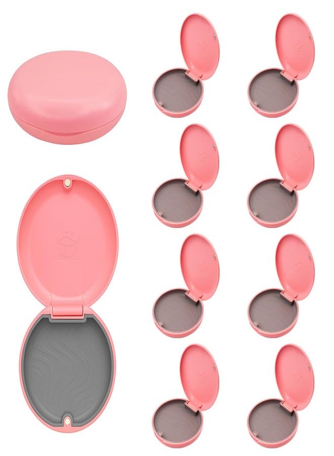Dentosmile Slim Aligner Case/Aligner and Retainer Case/Dental Orthodontic Retainer Box - Rose Pink Colour with Silicone Layer and Cotton Carry Bag - Image 1