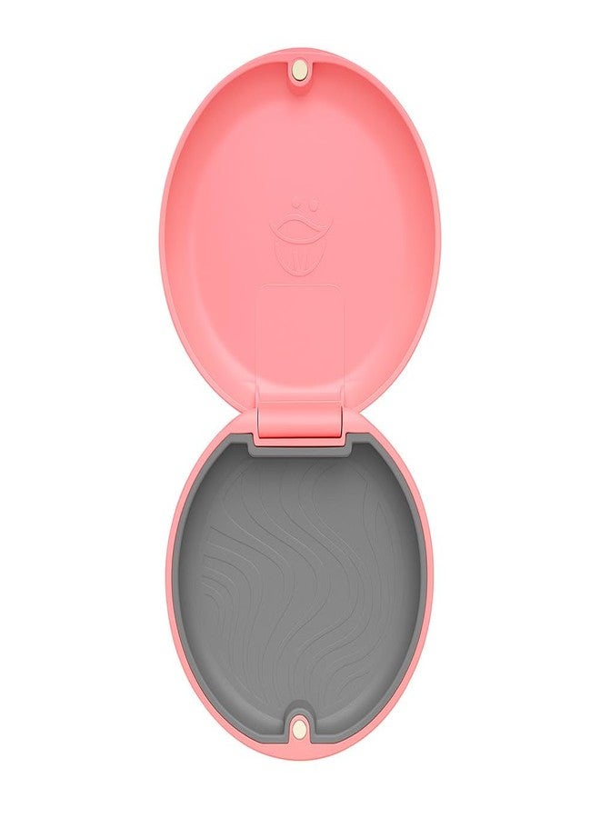 Dentosmile Slim Aligner Case/Aligner and Retainer Case/Dental Orthodontic Retainer Box - Rose Pink Colour with Silicone Layer and Cotton Carry Bag - Image 4