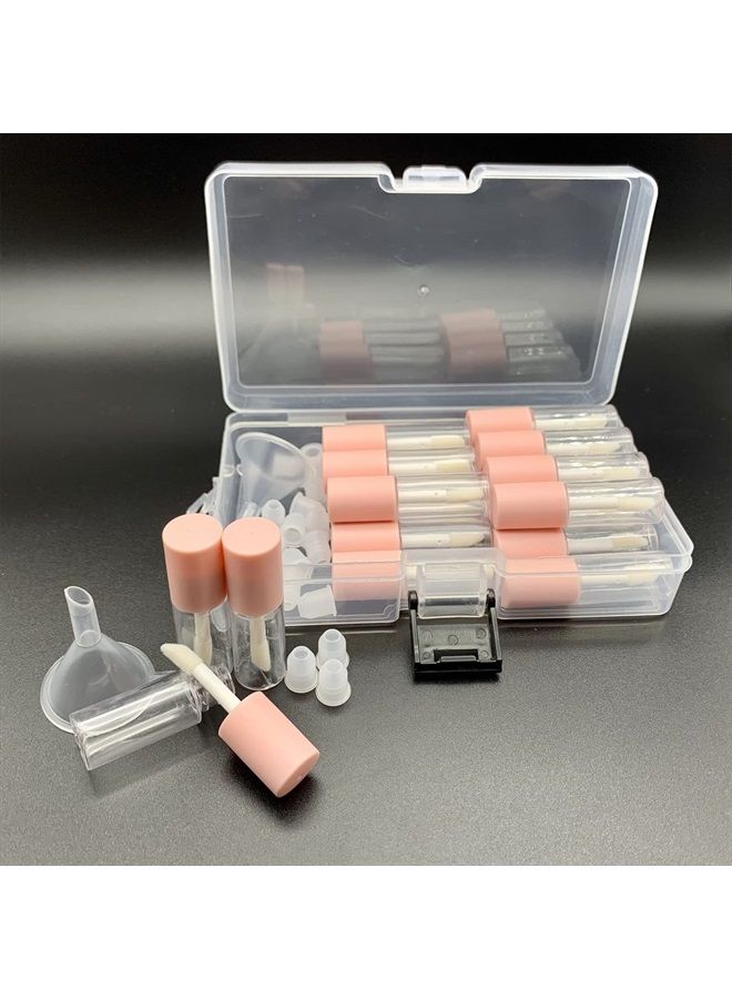 KaiLeQi 3.5ML Mini Lip Gloss Tubes Empty With Wand Pink Diy Lipgloss Making Kit for Small Businesses Refillable Lip Gloss Containers Set for Girls（20pcs in One Box） - Image 3