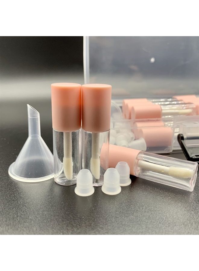 KaiLeQi 3.5ML Mini Lip Gloss Tubes Empty With Wand Pink Diy Lipgloss Making Kit for Small Businesses Refillable Lip Gloss Containers Set for Girls（20pcs in One Box） - Image 4