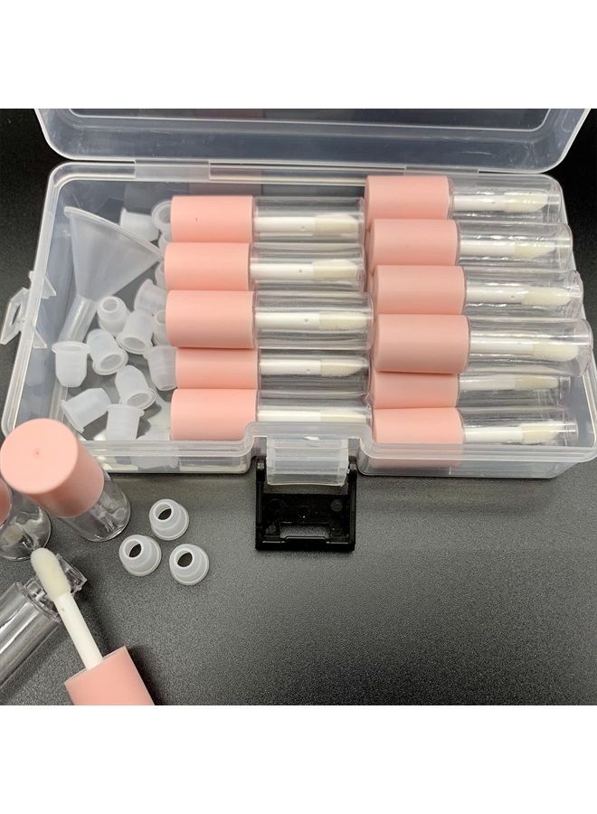 KaiLeQi 3.5ML Mini Lip Gloss Tubes Empty With Wand Pink Diy Lipgloss Making Kit for Small Businesses Refillable Lip Gloss Containers Set for Girls（20pcs in One Box） - Image 5