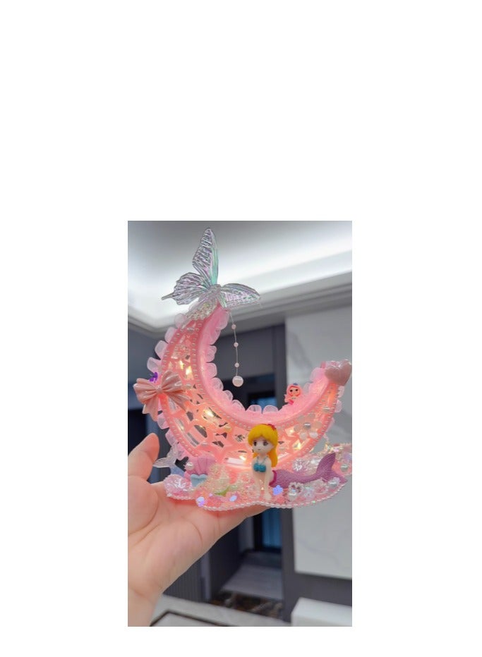 Fun and Creative Handmade Moon Desk Lamp Children's Toy Material Package Gift Set - Image 2