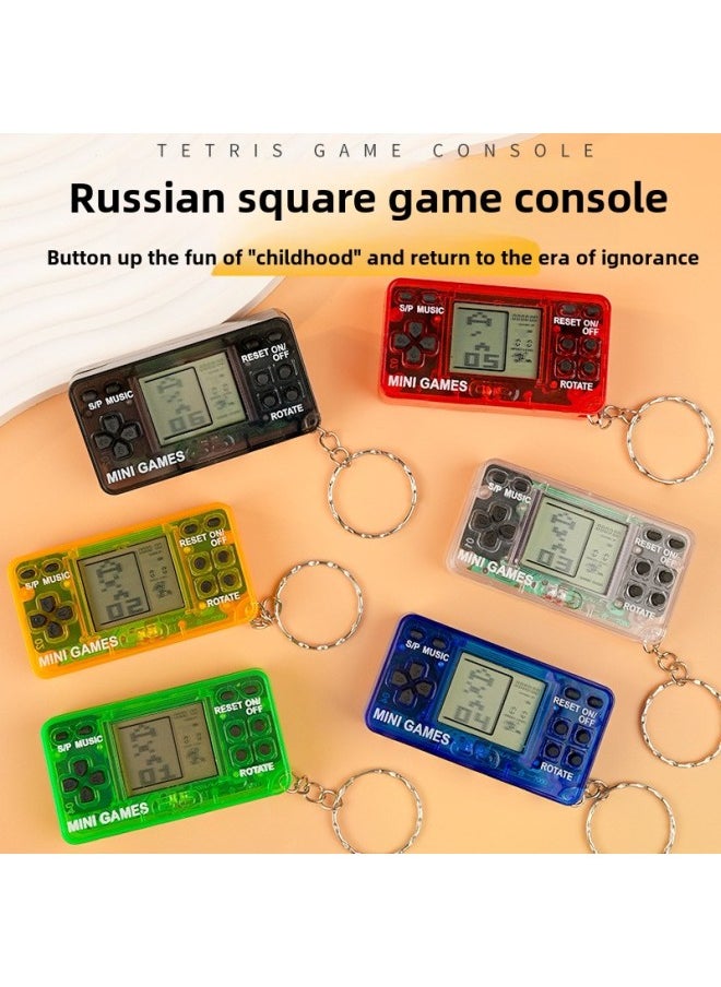 null - When Bored, Unzip And Play Games Tetris Classic Nostalgic Game Machine Parent-child Interactive Mute Student Toy-Color:transparent Red - Image 1