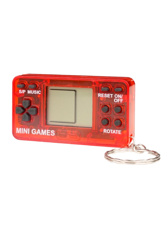 null - When Bored, Unzip And Play Games Tetris Classic Nostalgic Game Machine Parent-child Interactive Mute Student Toy-Color:transparent Red - Image 1