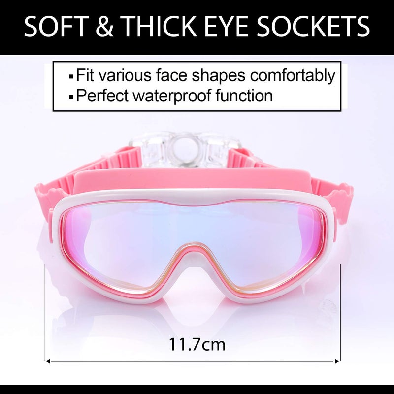 Young4us 2 Pack Kids Swim Goggles, Swimming Glasses for Children from 3 to 15 Years Old - Image 2