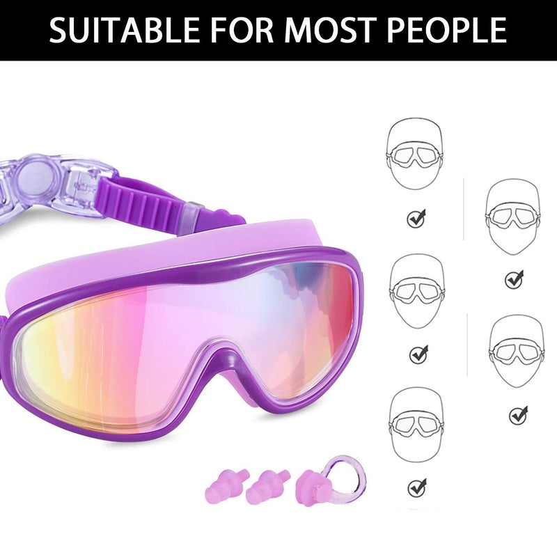 Young4us 2 Pack Kids Swim Goggles, Swimming Glasses for Children from 3 to 15 Years Old - Image 3