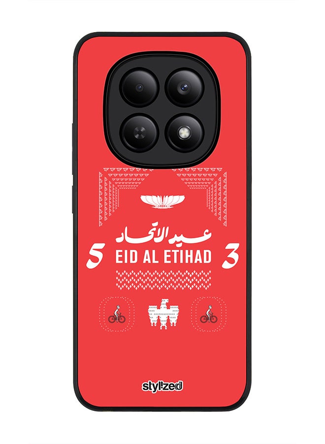 Stylizedd For Xiaomi Redmi Note 15 4G Case,Slim fit Camera Protection, Shockproof Thin Phone cover  - Eid Al Etihad 53 National Day Red - Image 1