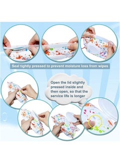 Bebiland 6 Pack Refillable Baby Wet Wipe Pouches Portable Travel Wipes Dispenser Reusable Wet Wipe Bag Eco Friendly and Lightweight Travel Baby Wipes Container with Sealed Zipper  - Image 5