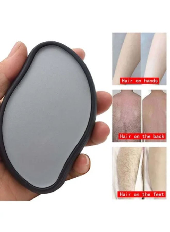 SHOPI Facial physical crystal hair remover nano epilator safe arms fast easy painless crystal hair removal tools - BLACK - Image 2