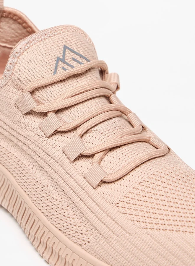 شو اكسبرس Mesh Textured Walking Shoes with Lace-Up Closure