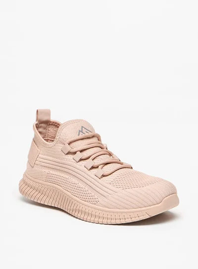 شو اكسبرس Mesh Textured Walking Shoes with Lace-Up Closure
