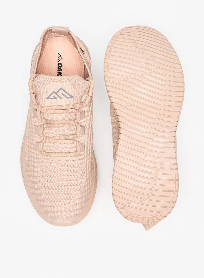 شو اكسبرس Mesh Textured Walking Shoes with Lace-Up Closure