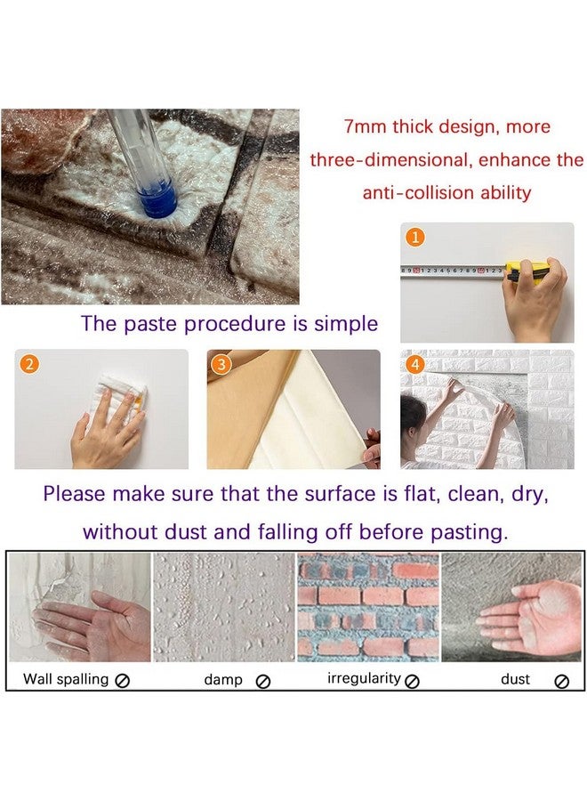 Rylan Self-Adhesive Waterproof PE Foam 3D Wall Panels Wallpaper Sticker for Bathroom, Living Room, and Home Decoration (70 x 77cm, Appx. 5.8Sq Feet)-20 Piece - Image 3