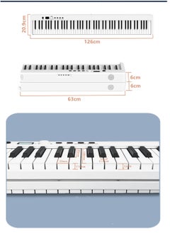 Folding Electric Piano 88 Keys Portable Travel Piano with Bluetooth Speaker LED Light White - pzsku/Z09AAA727BC01E3FCF2FCZ/45/_/1672319862/2cec9521-5c2b-4776-b460-3bb3fb78ce8f