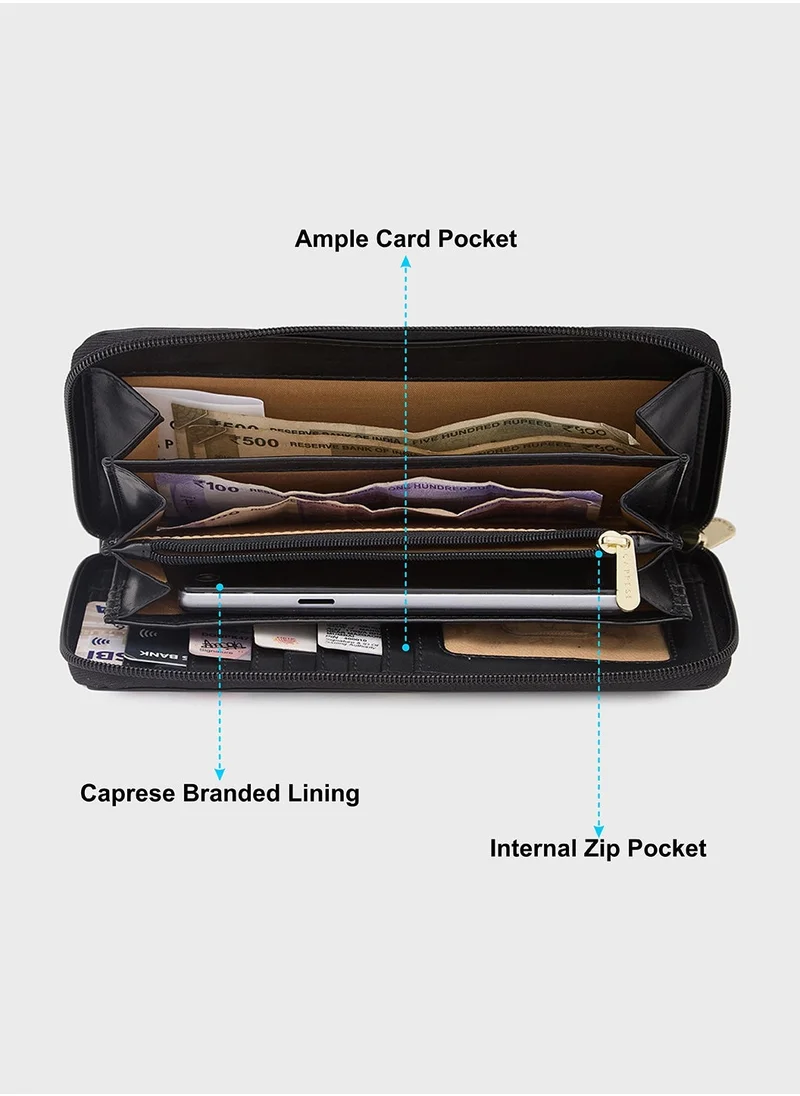 CAPRESE CAPRESE-Shanaya Zip Around Wallet Large Black