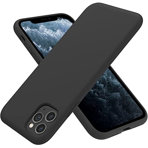 OTOFLY Compatible with iPhone 11 Pro Max Case,Ultra Slim Fit iPhone Case Liquid Silicone Gel Cover with Full Body Protection Anti-Scratch Shockproof Case (Black) - Image 1