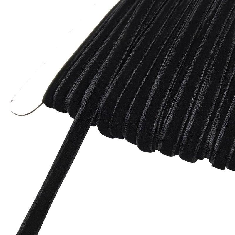 Chenkou Craft Black 25 Yards 14 Velvet Ribbon Bulk Black 146mm