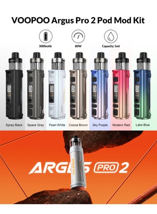 Drag Argus Pro 2 Spray Black Vape Refill Juice Kit Pod System 3 Professional Modes with 5ml Tank An Adjustable Top Airflow 80W 3000mA - view 5