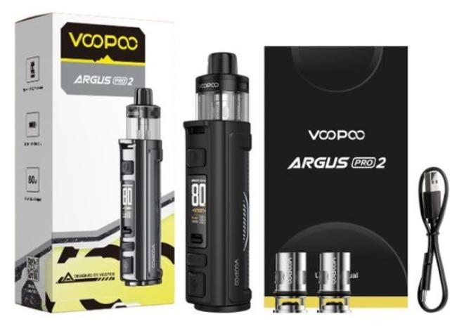 فوبو جهاز فيب أرجوس برو 2 سبراي بلاك مع خزان قابل لإعادة التعبئة، بقوة 80 واط، سعة 3000 ملّي أمبير (البطارية غير مرفقة) - Image 2