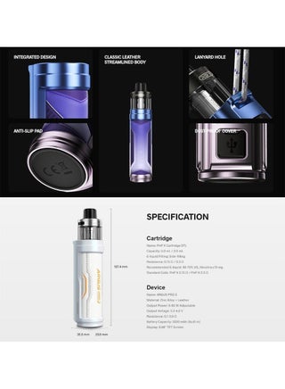 Drag Argus Pro 2 Spray Black Vape Refill Juice Kit Pod System 3 Professional Modes with 5ml Tank An Adjustable Top Airflow 80W 3000mA - view 4