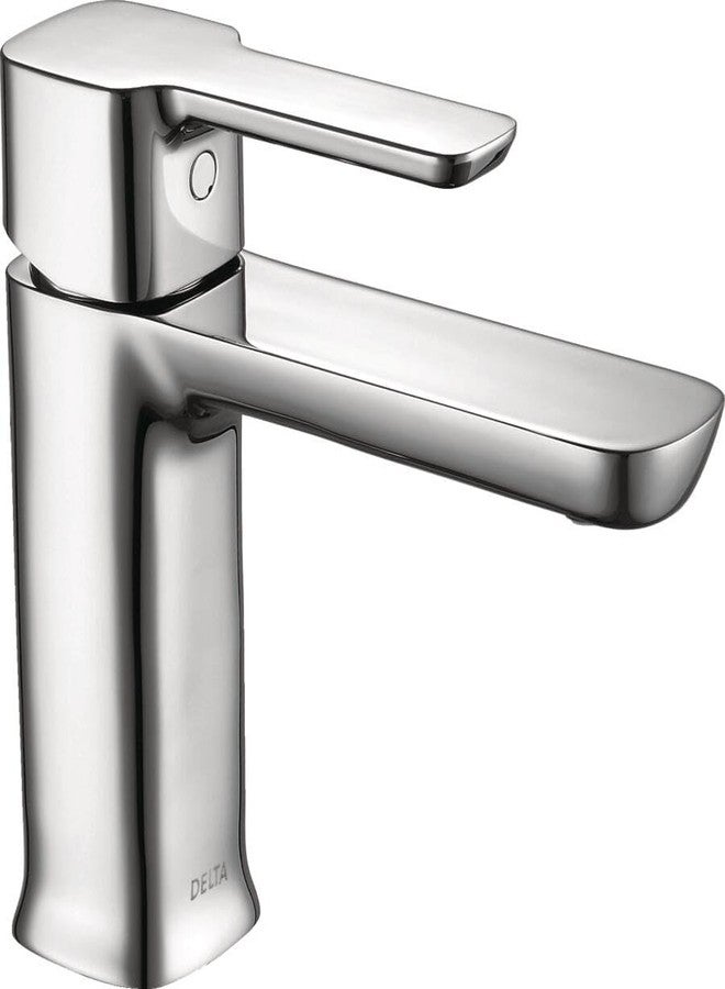 Delta Modern Chrome Bathroom Faucet 1 Hole, Single Hole Bathroom Sink Faucet for Vanity, Push-Pop Drain Assembly, Chrome 581LF-PP - Image 1