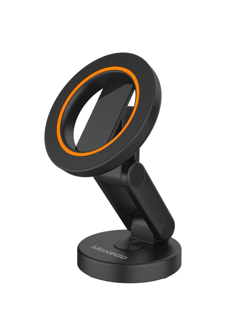 Moxedo Snap-On Magnetic Car Phone Holder Magsafe 360° Base Rotation Compatible Foldable Rounded Magnets for Dashboard Compatible for iPhone and Androids - Image 1