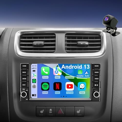 Aitrenlu Upgrade Car Radio for Dodge Challenger 2008-2014,Dodge Avenger 2008-2014, Charger 2008-2010, Replacement Stereo, HD Touch Screen Wireless CarPlay, Android Auto, Head Unit, GPS, 5G WiFi FM - Image 1