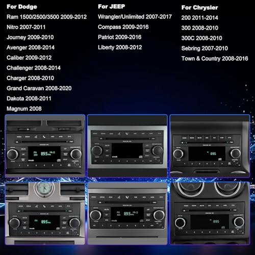 Aitrenlu Upgrade Car Radio for Dodge Challenger 2008-2014,Dodge Avenger 2008-2014, Charger 2008-2010, Replacement Stereo, HD Touch Screen Wireless CarPlay, Android Auto, Head Unit, GPS, 5G WiFi FM - Image 3