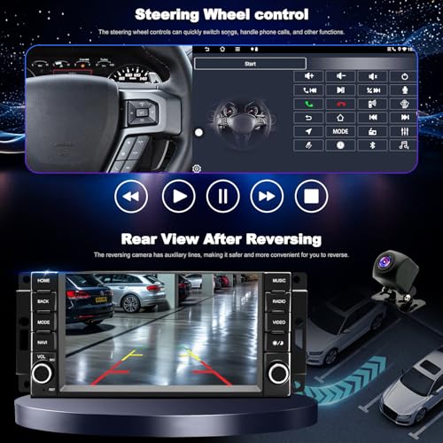 Aitrenlu Upgrade Car Radio for Dodge Challenger 2008-2014,Dodge Avenger 2008-2014, Charger 2008-2010, Replacement Stereo, HD Touch Screen Wireless CarPlay, Android Auto, Head Unit, GPS, 5G WiFi FM - Image 2