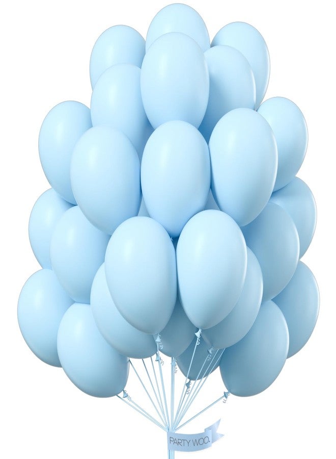 PartyWoo Pastel Blue Balloons, 50 pcs 12 Inch Pale Blue Balloons, Blue Balloons for Balloon Garland Balloon Arch as Birthday Party Decorations, Wedding Decorations, Baby Shower Decorations, Blue-Q13 - Image 1