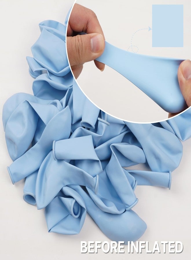 PartyWoo Pastel Blue Balloons, 50 pcs 12 Inch Pale Blue Balloons, Blue Balloons for Balloon Garland Balloon Arch as Birthday Party Decorations, Wedding Decorations, Baby Shower Decorations, Blue-Q13 - Image 4