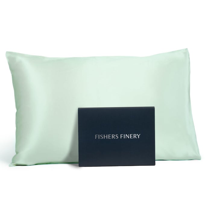25MM 100 PURE MULBERRY SILK PILLOWCASE GOOD HOUSEKEEPING WINNER LIGHT GREEN STANDARD